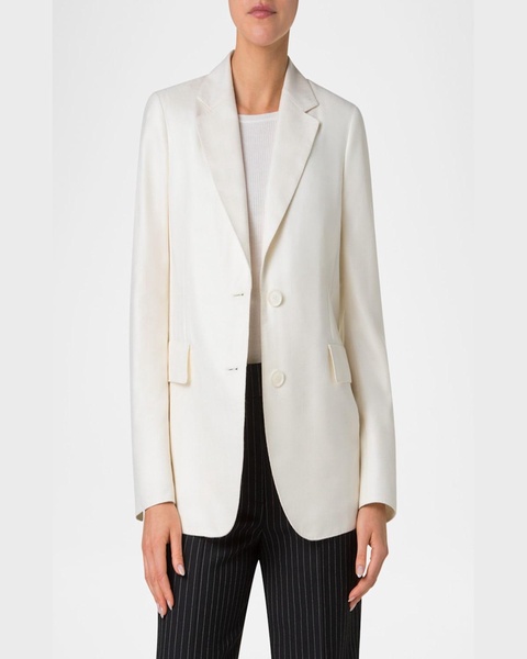 Malik Cashmere-Silk Single-Breasted Jacket