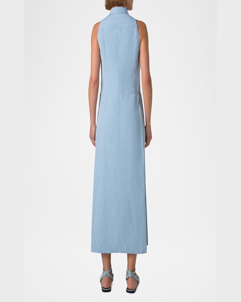 Kent Collar Midi Linen Shirt Dress