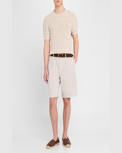 Men's Leather and Hemp Espadrilles
