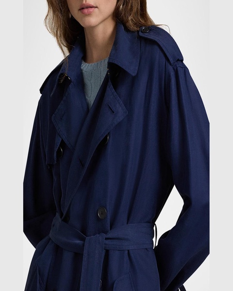 Silk-Blend Trench Coat