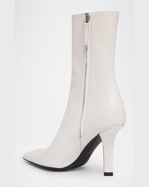 Christine Leather Zip Ankle Booties