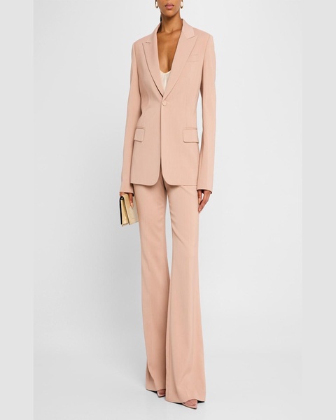 Brandon Single-Button Peak-Lapel Jacket