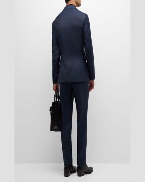 Men's Heathered Wool Two-Piece Suit