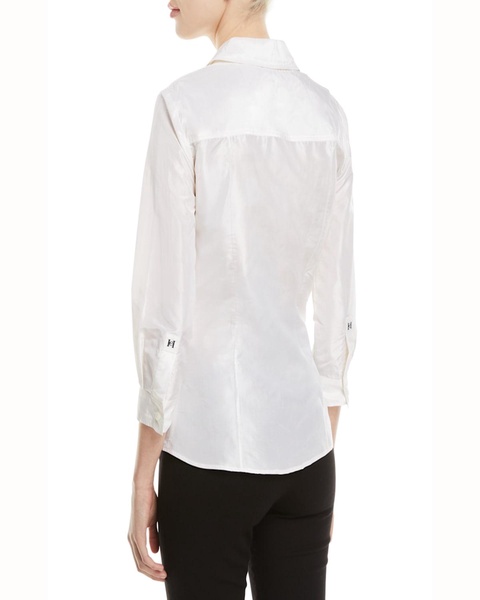 Taffeta Button-Front Shirt