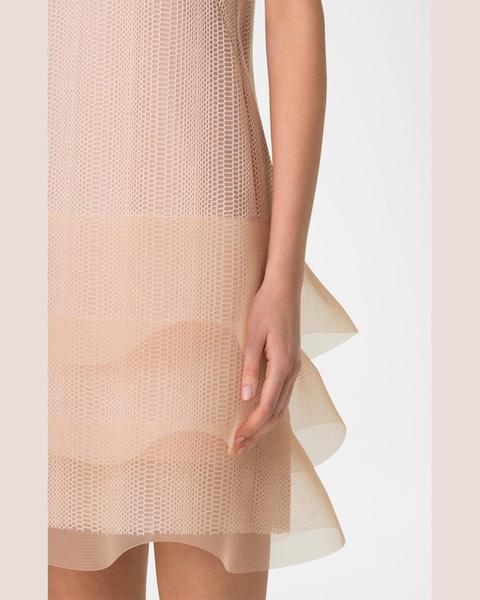 Tiered Ruffle Embroidered Sleeveless Mini Dress
