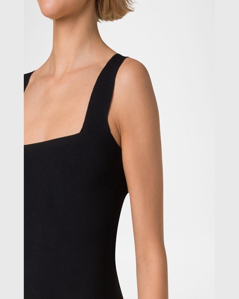 Square-Neck Viscose Stretch Rib Tank Top