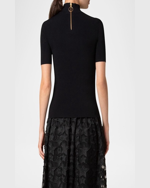 Fitted Knit Viscose-Blend Sweater