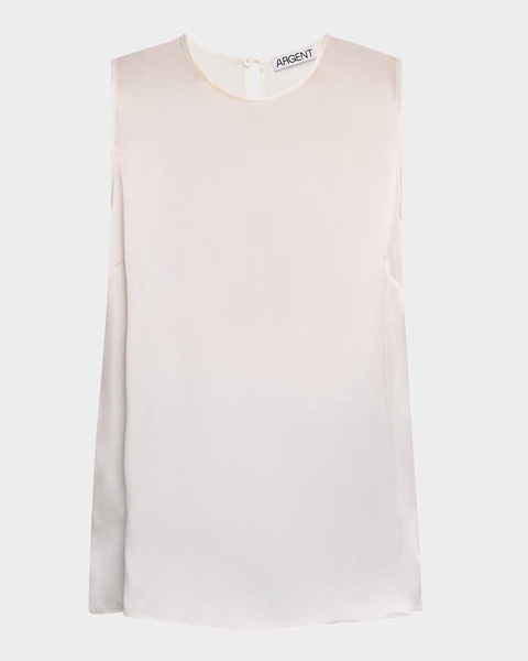 Sleeveless Silk Charmeuse Tank