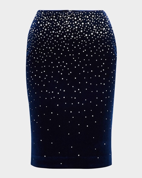 Midi Skirt in Crystal Velvet