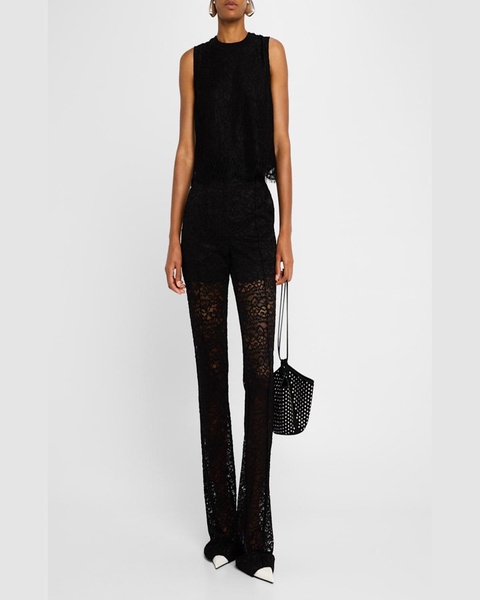 Gemma Straight-Leg Lace Pants