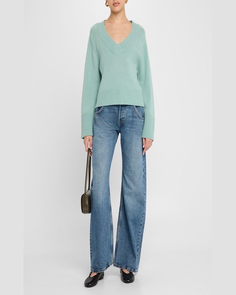 Wool-Cashmere V-Neck Pullover
