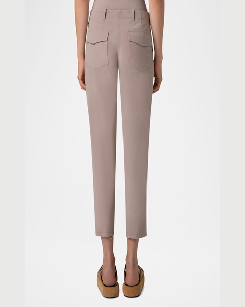 Franco Bi-Stretch Cotton Gabardine Slim-Leg Ankle Pants