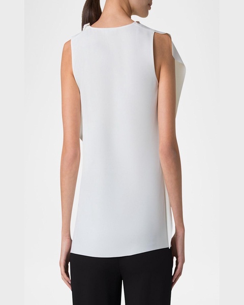 Draped Sleeveless Blouse