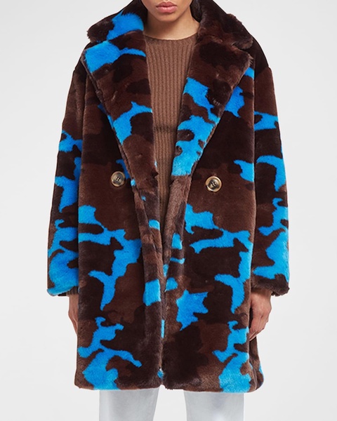 Jahaira Faux Fur Camo Coat 