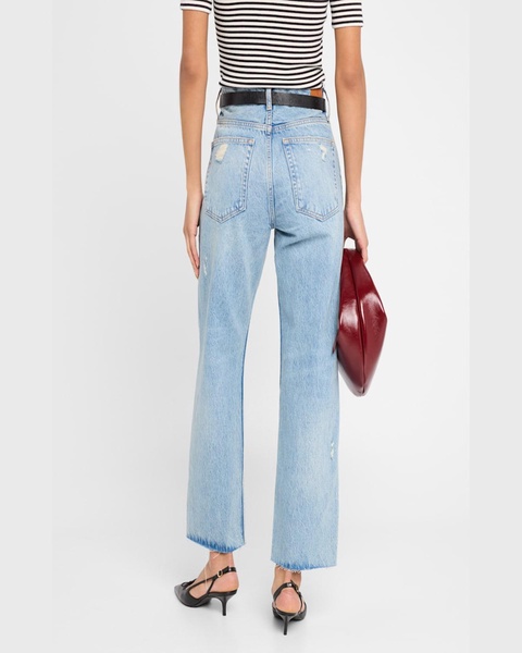 Gavin Distressed Straight-Leg Jeans