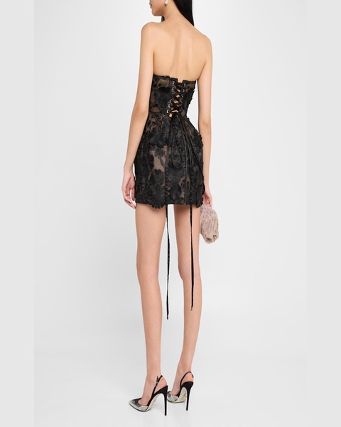 Jasmine Maraya Embroidered Corset Mini Dress