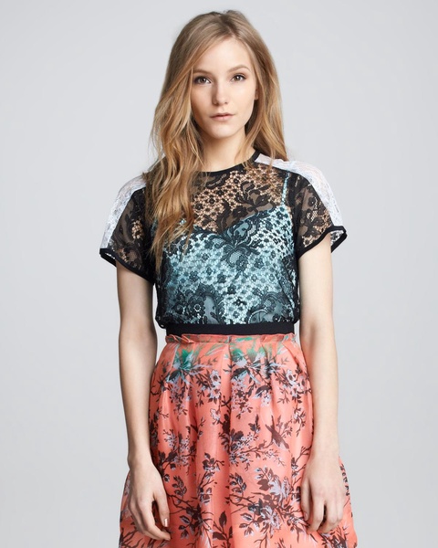 Allegra Deep V-Neck Sequin Column Gown