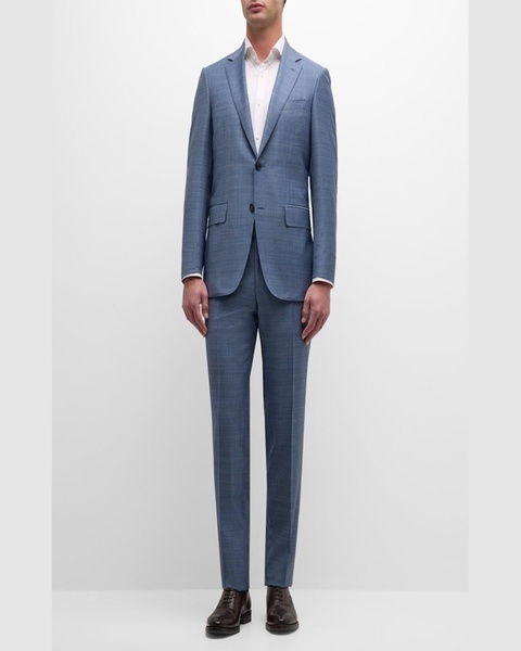 Men's Heathered Wool Suit