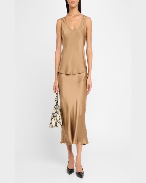 Bar Silk Slip Skirt 