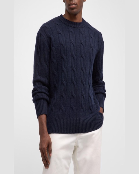 Men's Cashmere Cable-Knit Sweater