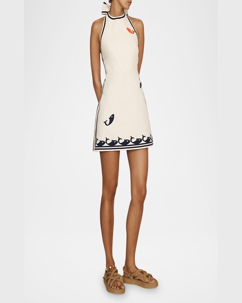 Marine Halter Mini Dress