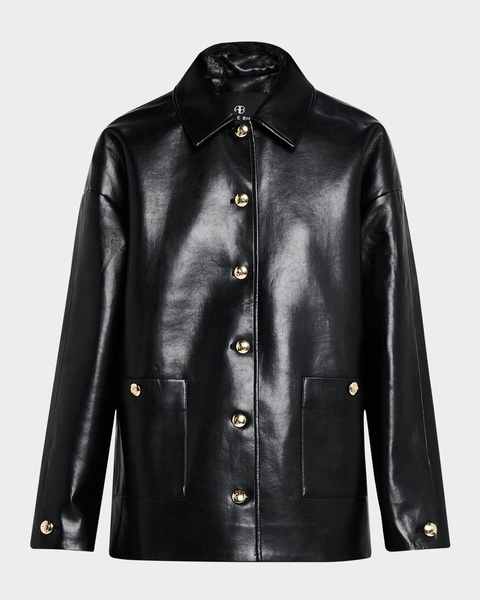 Luca Leather Shirt Jacket 