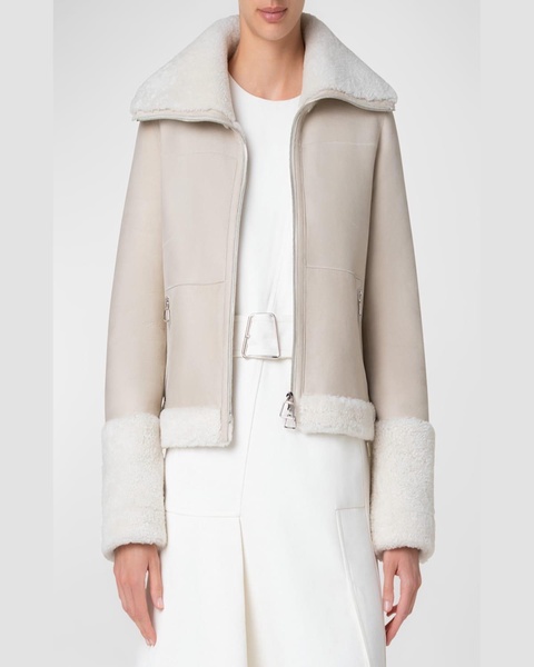 Yasha Reversible Shearling Short Jacket