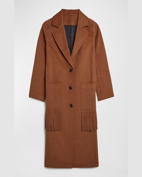 Eleanor Fringe Detail Duster Coat 