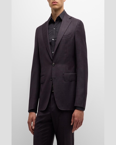 Men's Tonal Check 130s Wool Suit