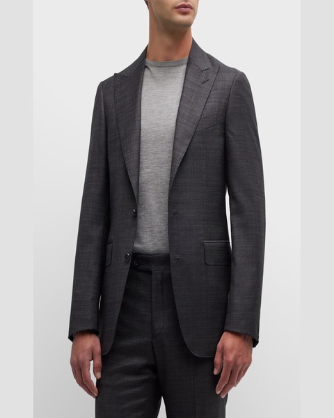Men's Solid Wool Tic Suit
