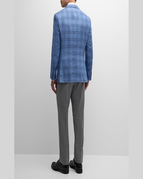 Men's Silk-Cashmere Plaid Sport Coat