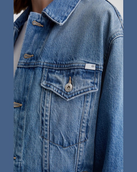 Ramie Denim Jacket