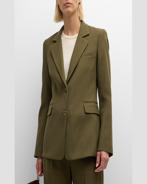 Two-Button Twill Blazer