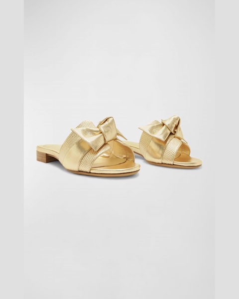 Maxi Clarita Leather Knot Flat Sandals
