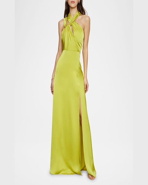 Allen Strappy Satin Gown