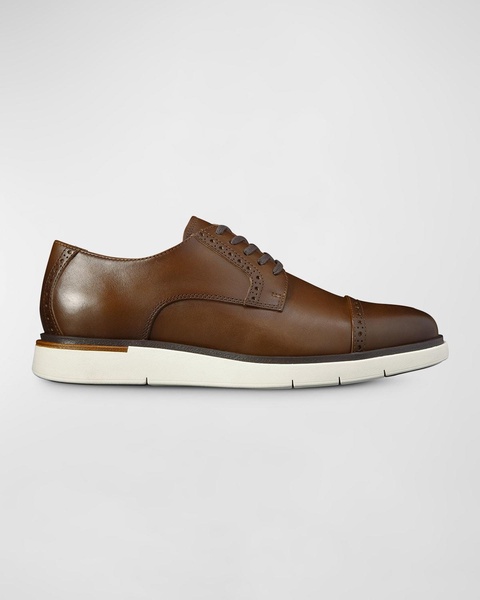 Men's Caleb Leather Cap-Toe Sneakers