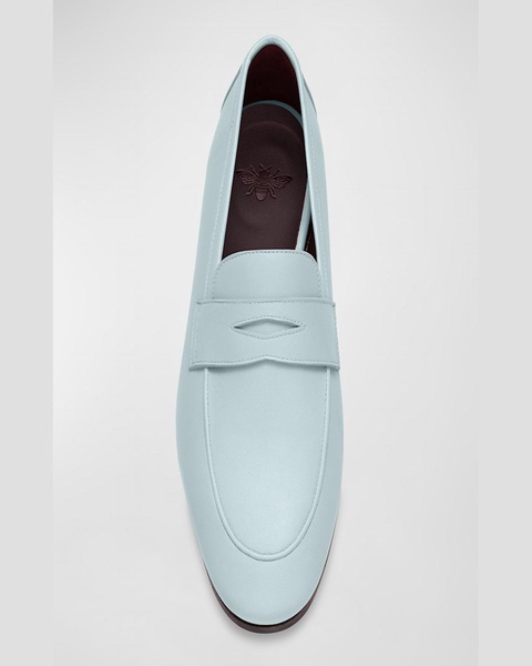 Leather Flat Penny Loafers