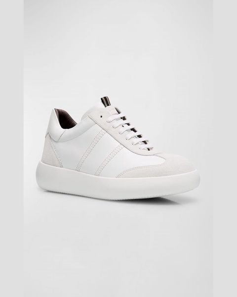 New Cassette Mixed Leather Sneakers