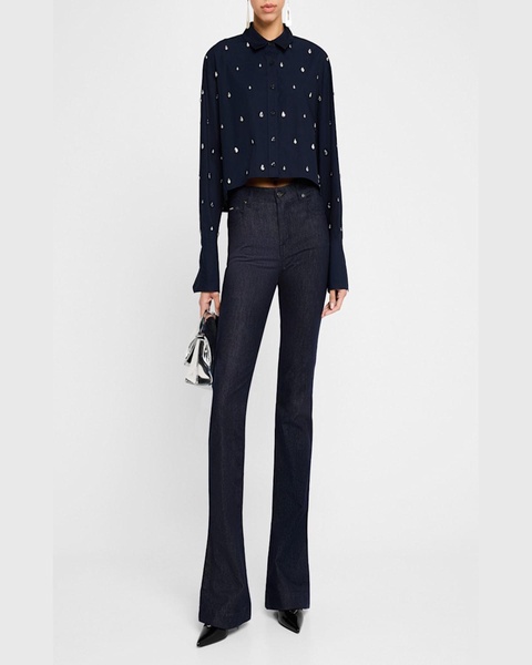 Mackie Boxy Rhinestone Cotton Top