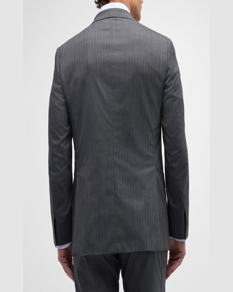Men's Tonal Striped Wool Suit