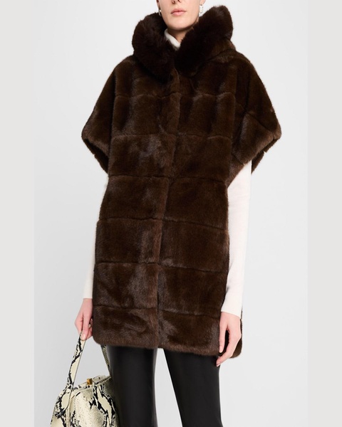 The Gloria Faux Fur Short Sleeve Vest