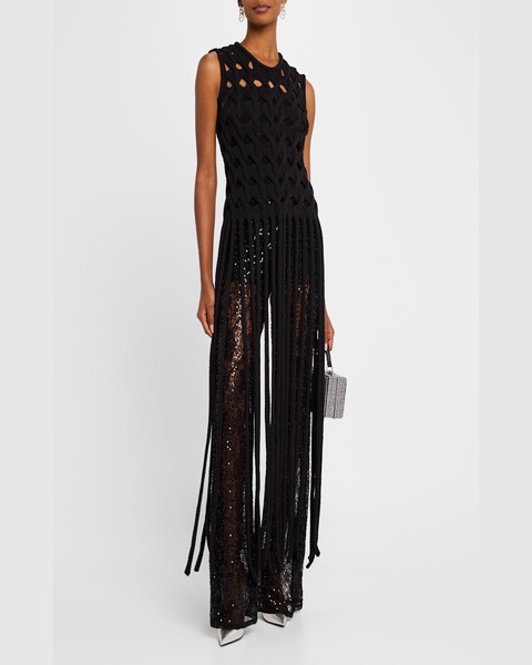Fausti Sleeveless Fringe Top