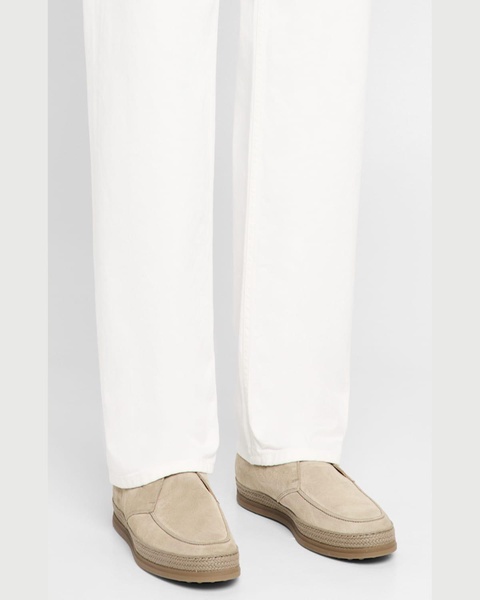 Men's Desert Leather Raffia-Sole Chukka Boots
