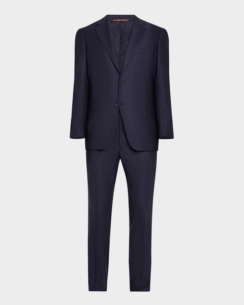 Men's Tonal Stripe 130s Wool Suit