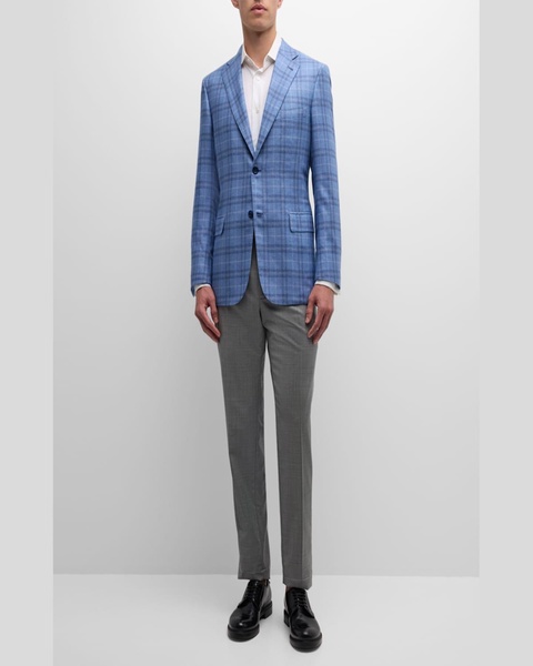 Men's Silk-Cashmere Plaid Sport Coat