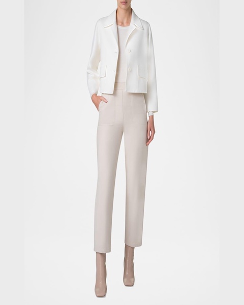 Wes Short Cashmere Double-Face Jacket