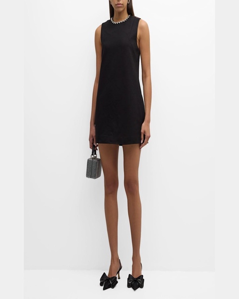 Crystal Heart Backless Mini Dress
