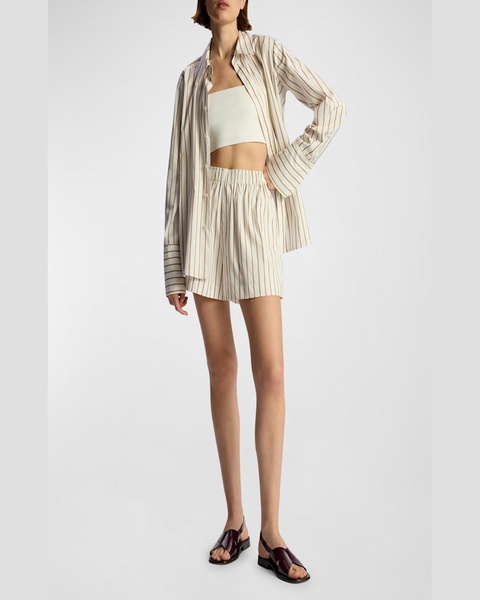 Rae Stripe Pull-On Shorts