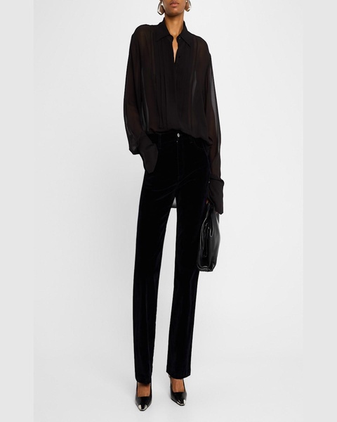 Willie Straight Velvet Pants