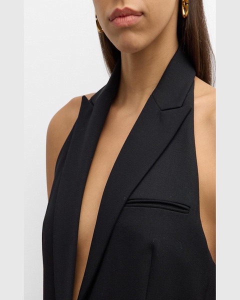 Alexa Single-Breasted Halter Vest